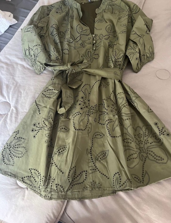 Nakışlı Kemerli  Kadın Elbise - Görsel 2