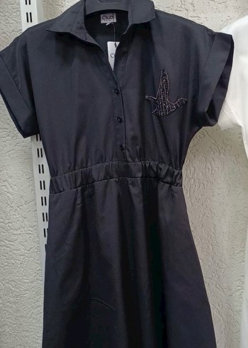 Kemerli Siyah Mini  Günlük Elbise - Görsel 4