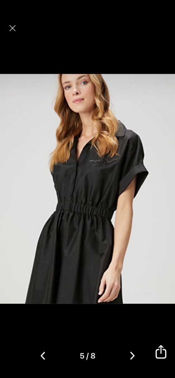 Kemerli Siyah Mini  Günlük Elbise - Görsel 2