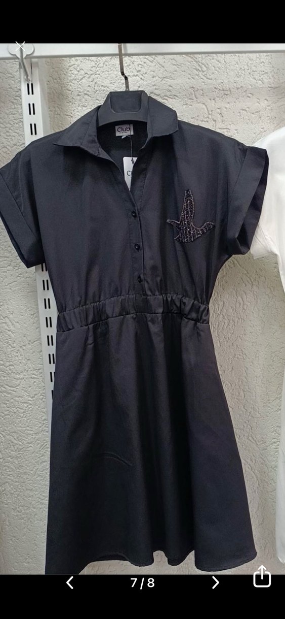 Kemerli Siyah Mini  Günlük Elbise - Görsel 4