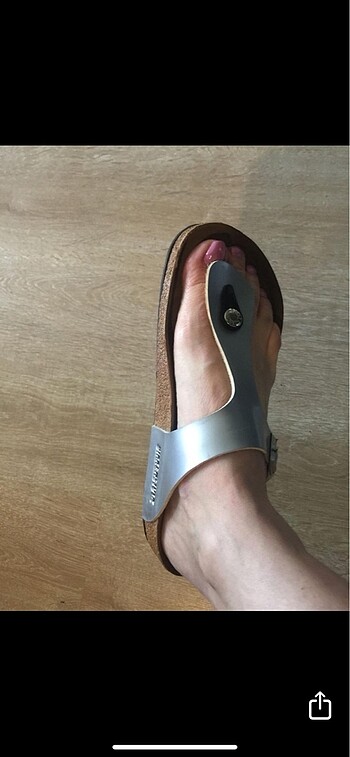 Birkenstock ORJİNAL BİRKENSTOCK GÜMÜŞ TERLİK
