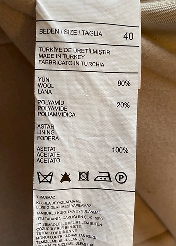 Benetton Bej Kadın Kaban - Görsel 9