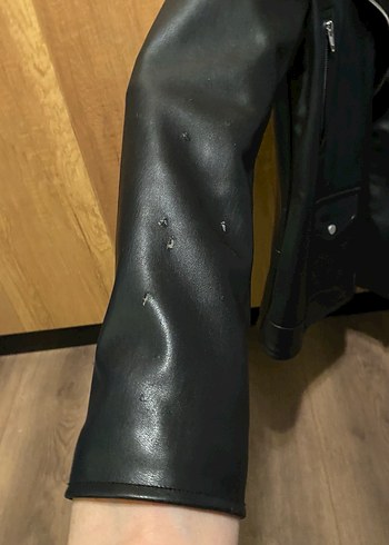 Twist Siyah Deri Ceket - Görsel 5