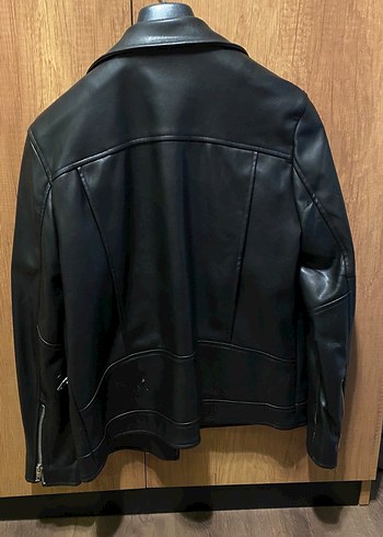 Twist Siyah Deri Ceket - Görsel 2