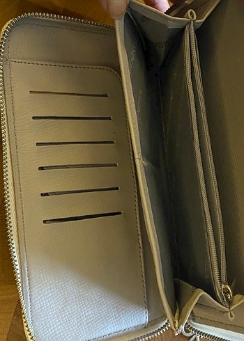 Benetton Beyaz Deri Fermuarlı Kadın Cüzdanı - Görsel 4