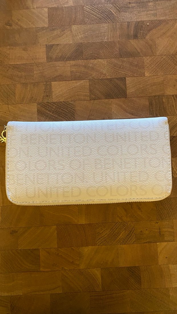 Benetton Beyaz Deri Fermuarlı Kadın Cüzdanı - Görsel 2