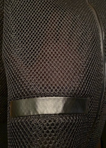 Batik Deri Detaylı Siyah Fermuarlı Kadın Ceket - Görsel 7