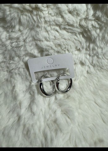 Gümüş renk halka küpe - Görsel 3