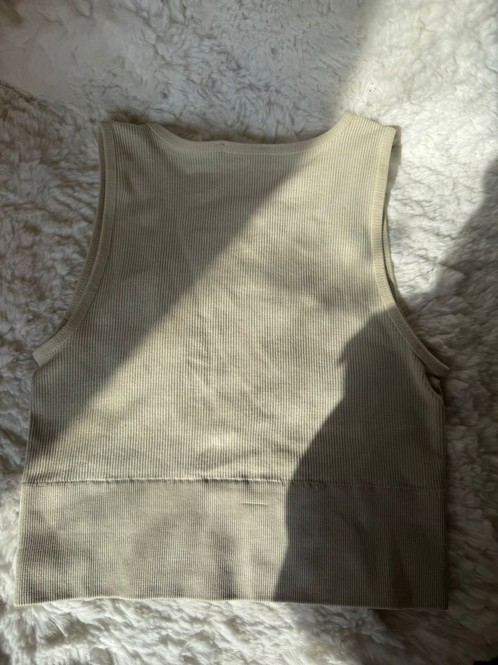 Urban outfitters krem renkli crop top - Görsel 2