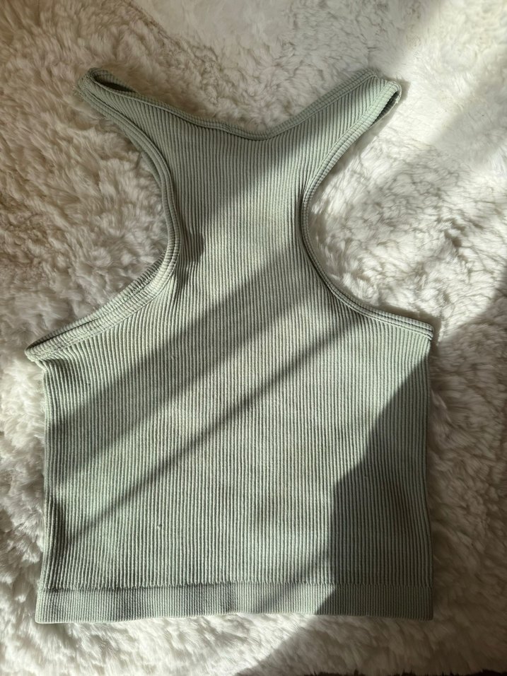 Urban outfitters açık turkuaz crop top - Görsel 2