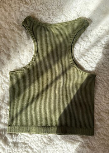 Urban outfitters haki yeşili crop top - Görsel 2
