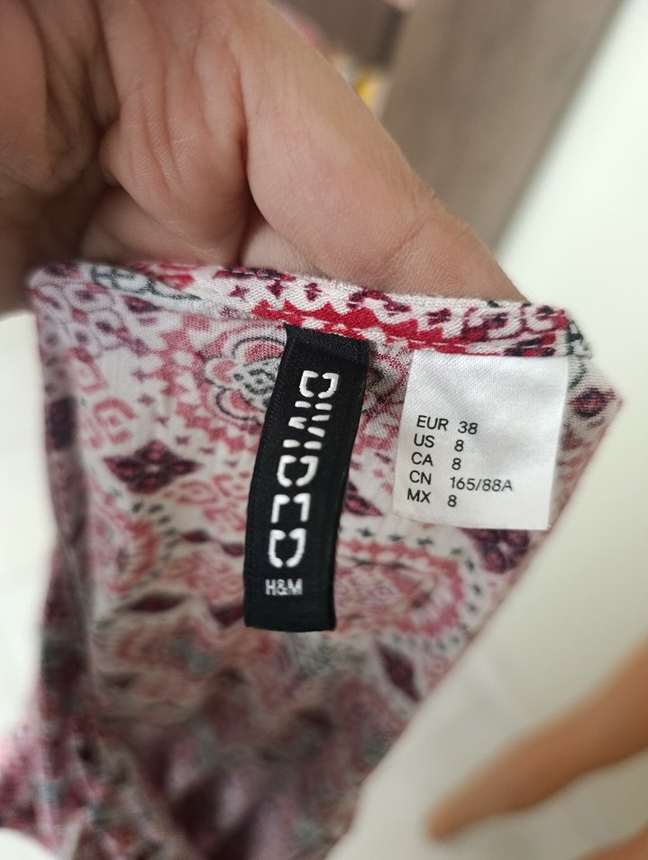 Pembe Bohem V Yaka Mini Elbise - Görsel 4