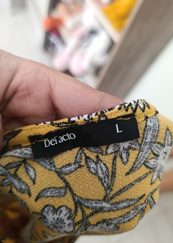 Sarı Çiçek Desenli Salaş Midi Elbise - Görsel 3