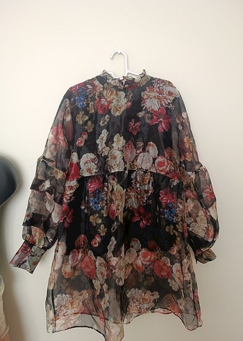 Çiçek Desenli Bohem Uzun Tunik - Görsel 4