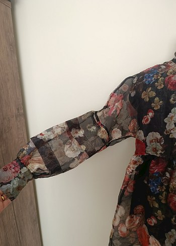 Çiçek Desenli Bohem Uzun Tunik - Görsel 2