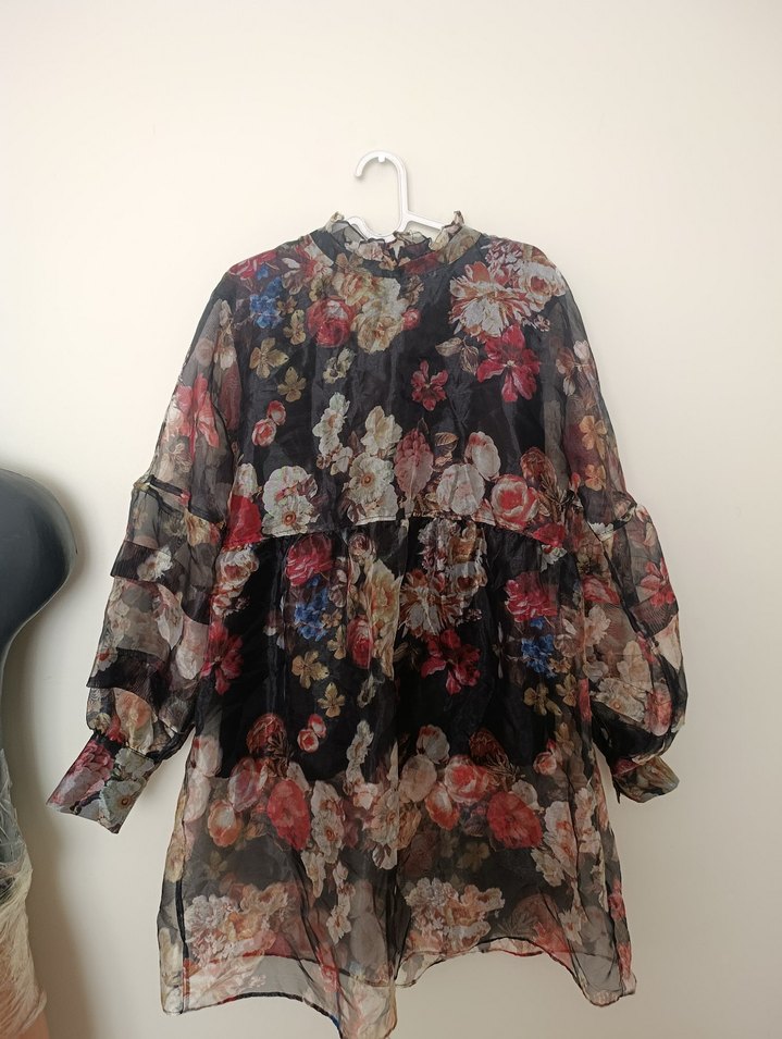 Çiçek Desenli Bohem Uzun Tunik - Görsel 4