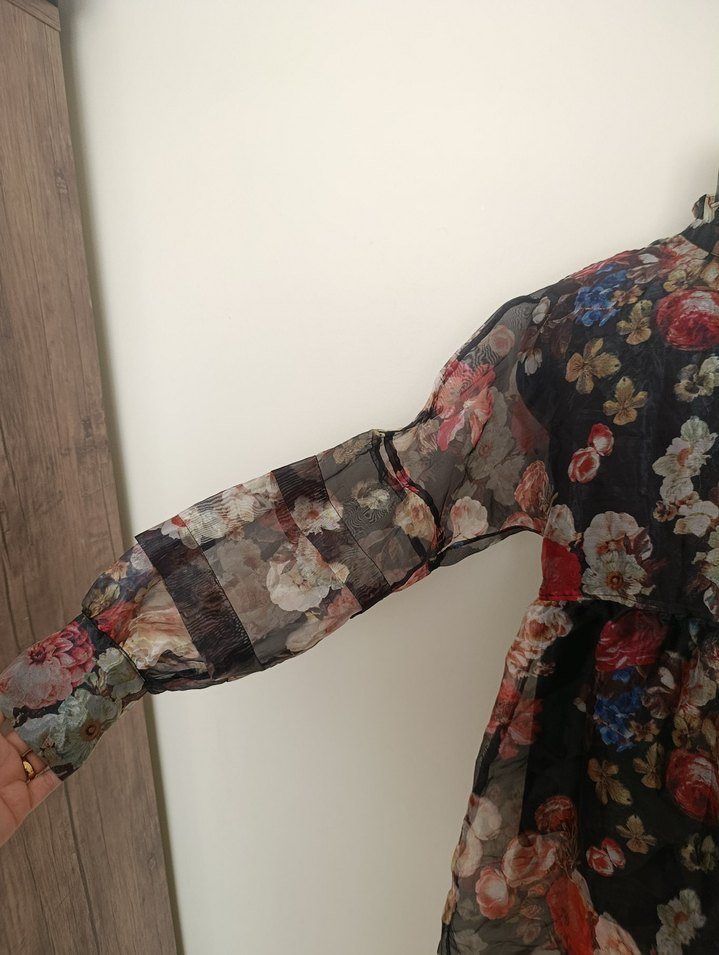 Çiçek Desenli Bohem Uzun Tunik - Görsel 2