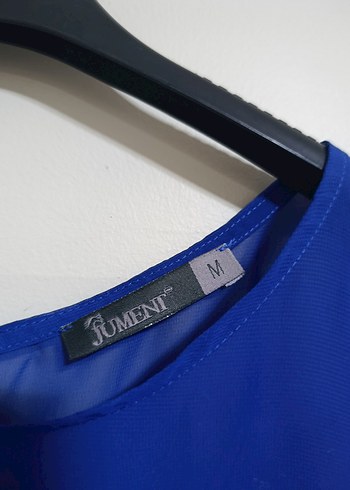 Mavi Kolsuz Mini Bluz - Görsel 5