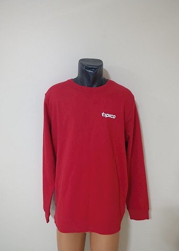 Kırmızı Oversize Kadın Sweatshirt - Görsel 2