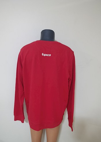 Kırmızı Oversize Kadın Sweatshirt - Görsel 3