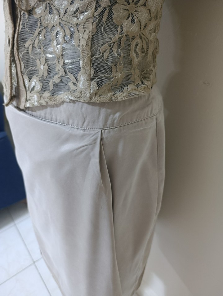 Bej Midi Kadın Etek - Görsel 2