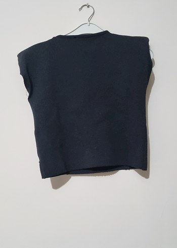 s Beden siyah Renk Siyah Kısa Crop Top Fitted Kesim