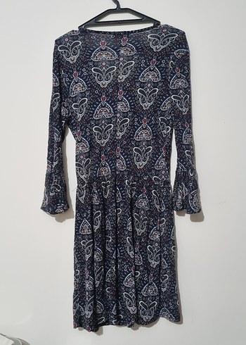 Kadın Lacivert Bohem Midi Elbise - Görsel 7