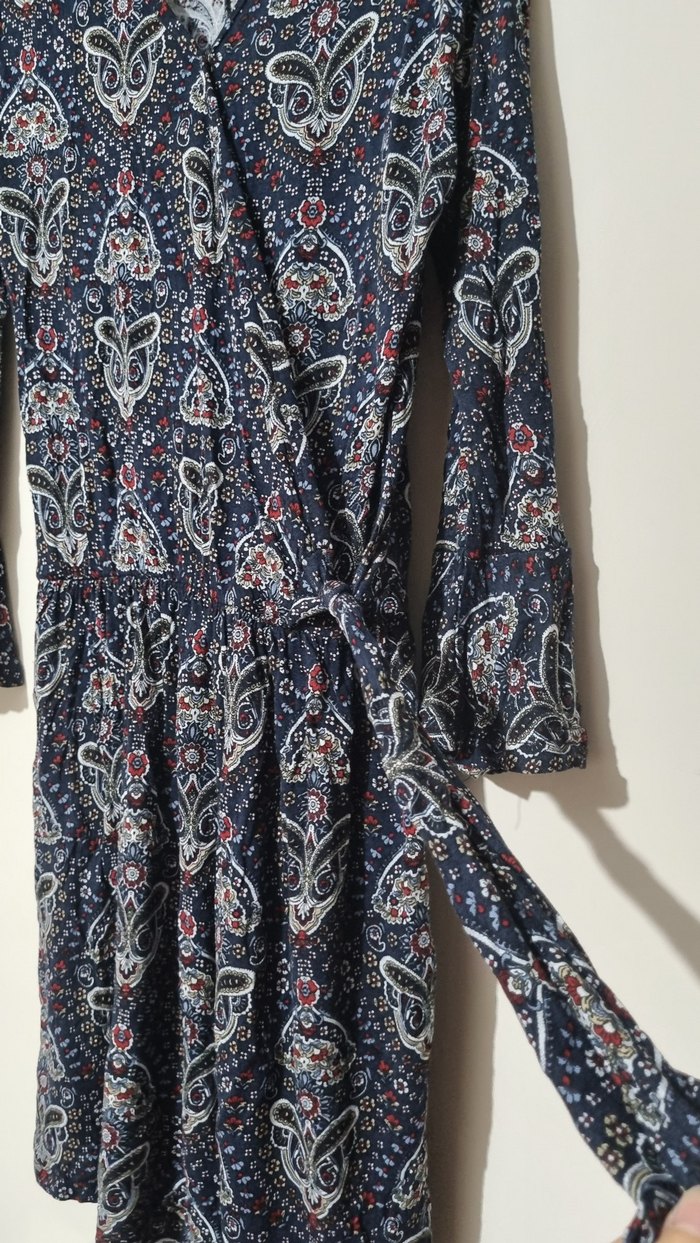 Kadın Lacivert Bohem Midi Elbise - Görsel 3