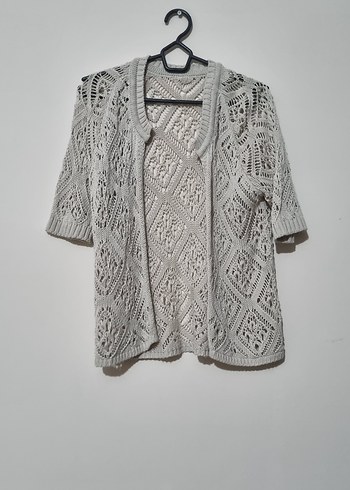 Diger Gri Örgü Kadın Hırka - Görsel 5