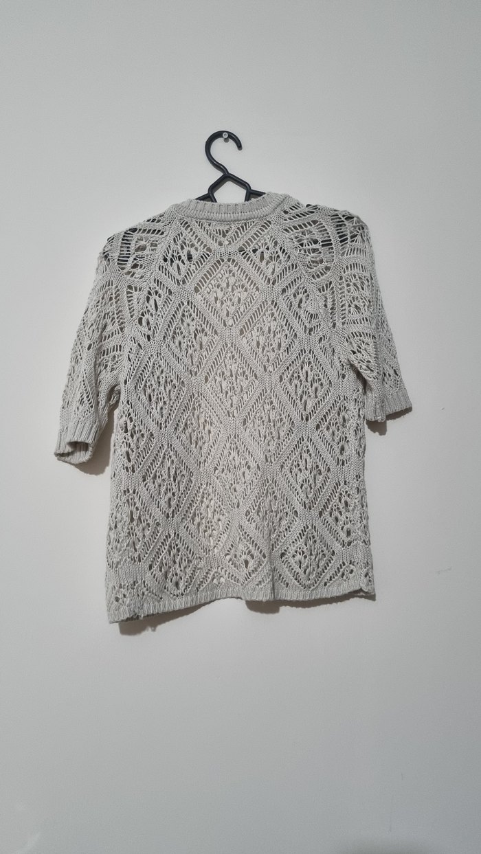 Diger Gri Örgü Kadın Hırka - Görsel 3