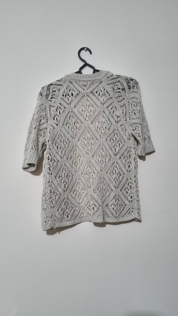 Diger Gri Örgü Kadın Hırka - Görsel 4