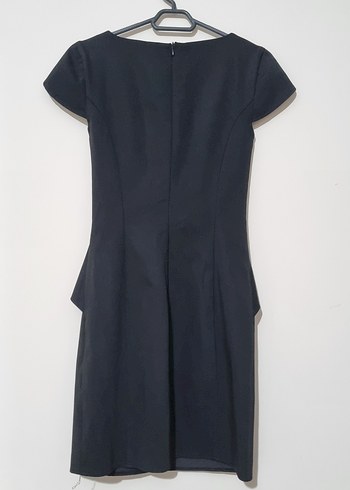 Siyah Klasik Ofis Elbisesi - Görsel 5