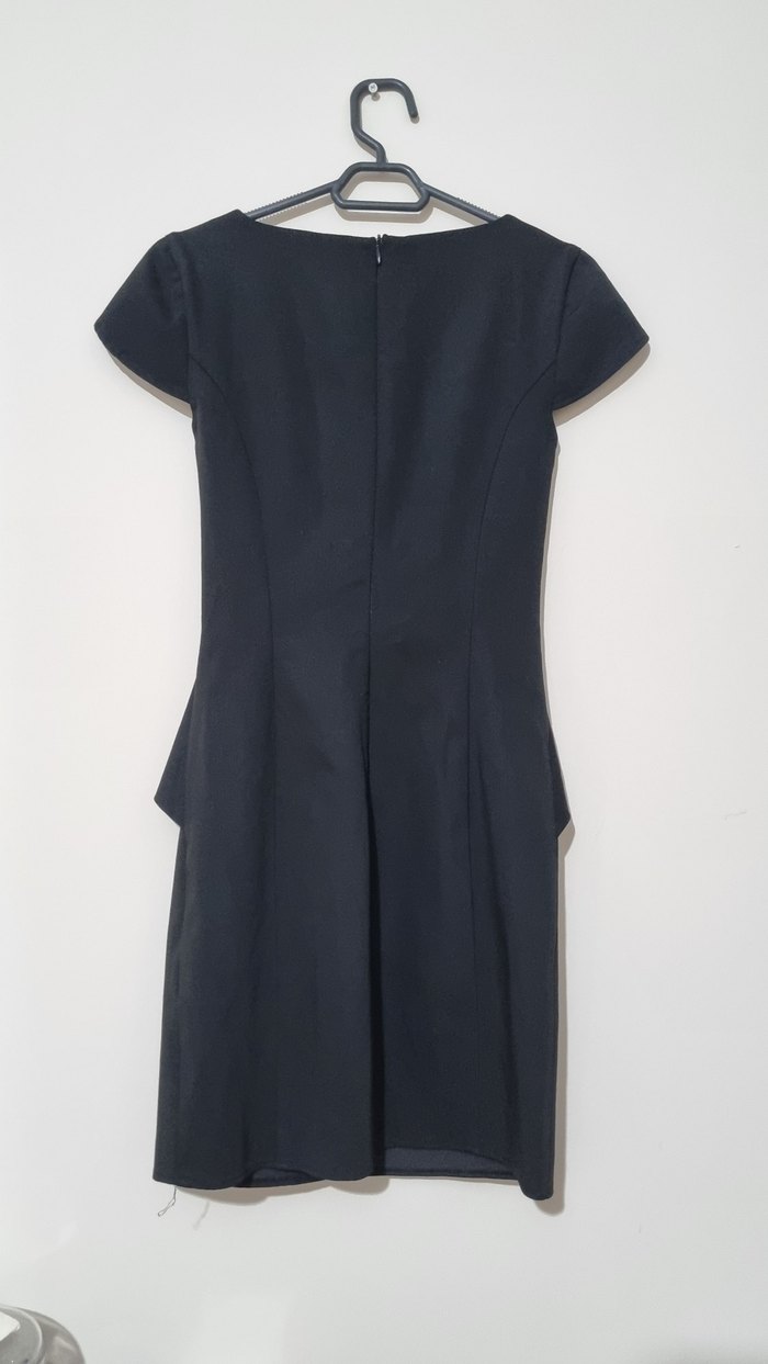 Siyah Klasik Ofis Elbisesi - Görsel 5