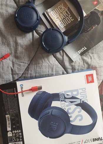 JBL Tune510 Kablosuz Mavi Kulaklık - Görsel 3