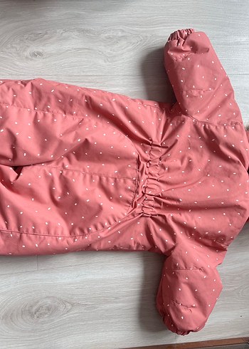 Pembe Fermuarlı Bebek Kız astronot Tulum mont - Görsel 2