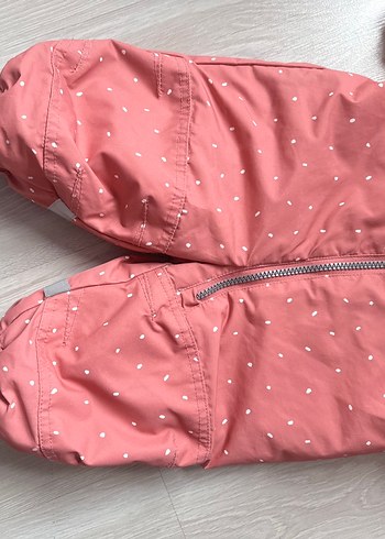 Pembe Fermuarlı Bebek Kız astronot Tulum mont - Görsel 3