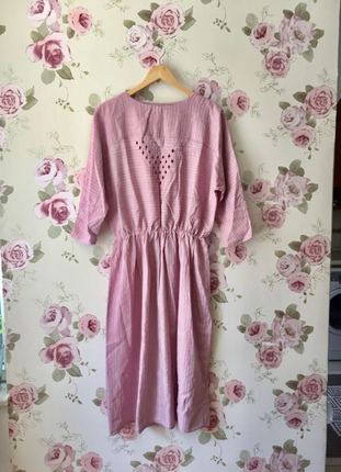 m Beden pembe Renk 80 ler vintage elbise