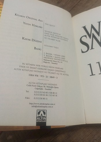 Wilbur Smith - 11. Yazıt Romanı - Görsel 3