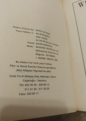 Wilbur Smith - Yırtıcı Kuş Romanı - Görsel 3