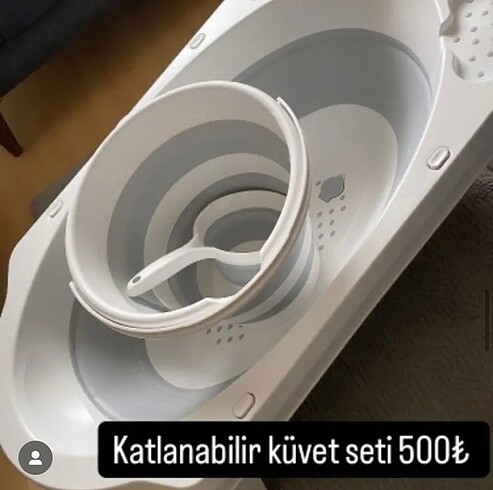 Katlanabilir küvet seti