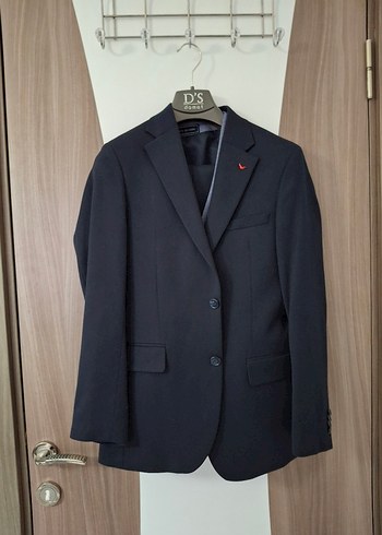 Erkek Lacivert Baskılı Regular Fit Takım Elbise - Görsel 8