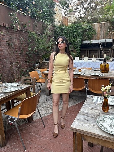 Zara Zara Sarı elbise