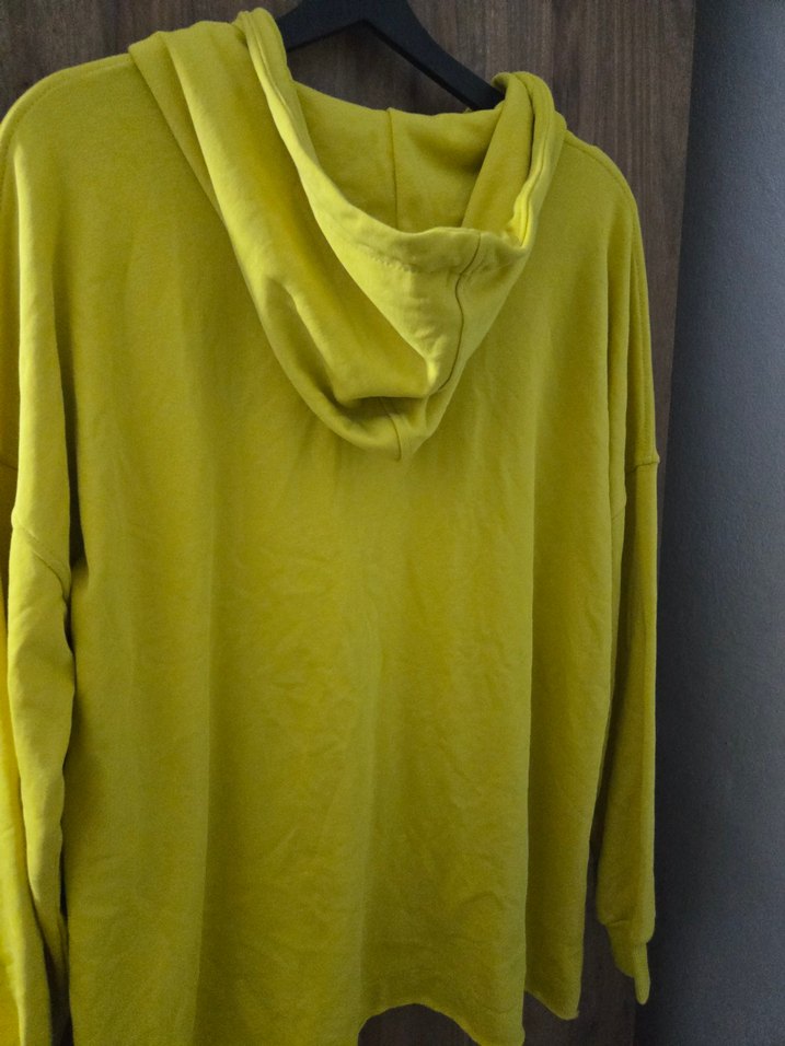 Sarı Fermuarlı Kadın Sweatshirt - Görsel 3