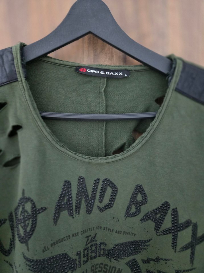 Haki Zincir Detaylı kadın Sweatshirt - Görsel 4