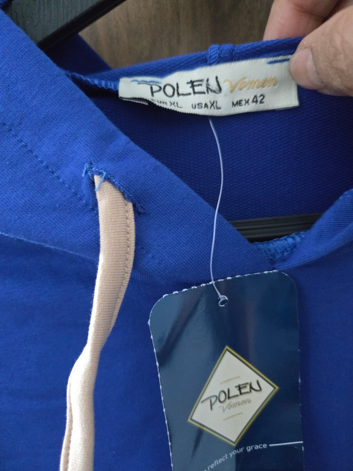 Kadın Renkli Denim Detaylı Sweatshirt - Görsel 4