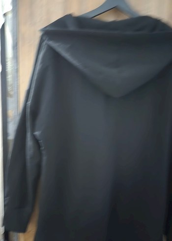 Siyah Baskılı Fermuarlı Kadın Ceket - Görsel 3