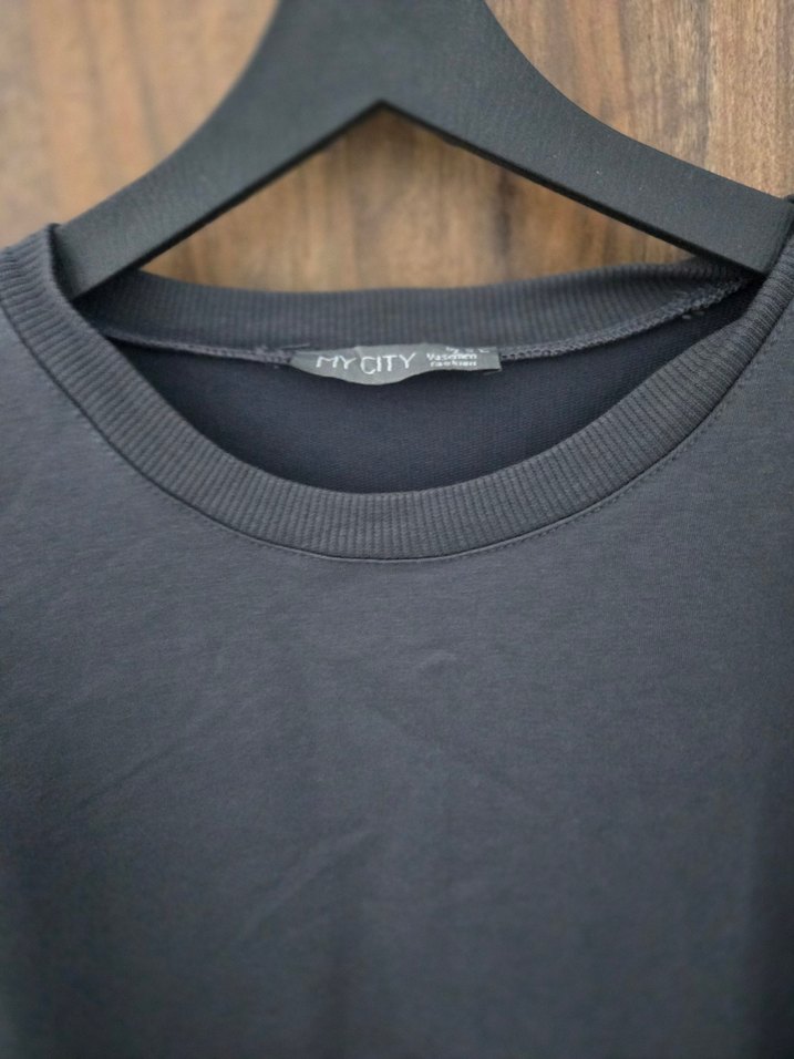 Gri Uzun Kollu Salaş Sweatshirt - Görsel 3