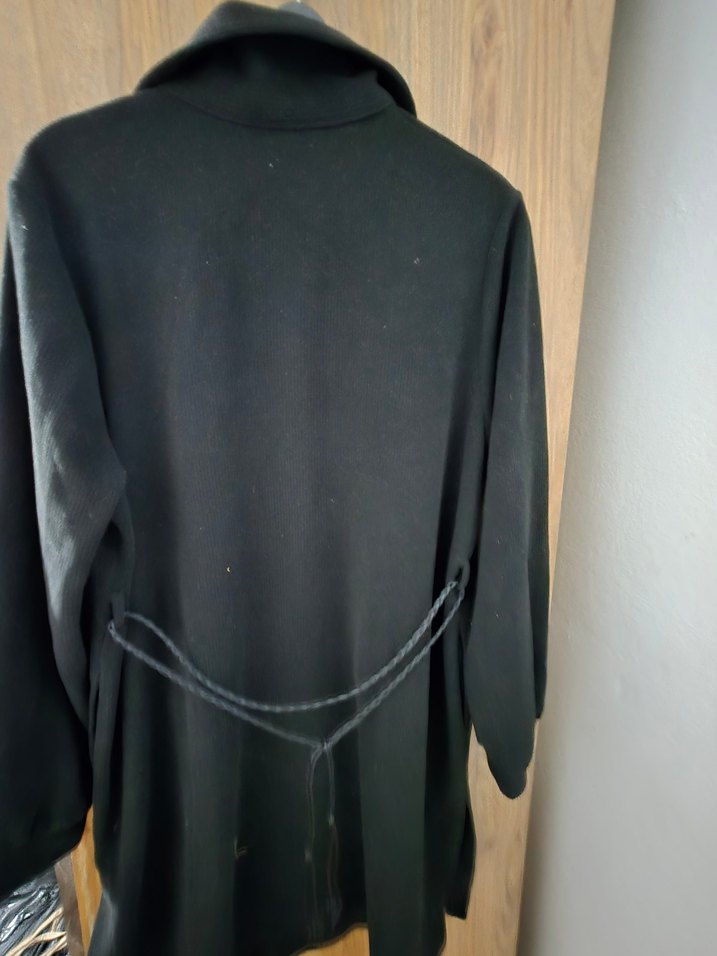 Siyah Kadın Fermuarlı Midi Hamile Ceketi - Görsel 3