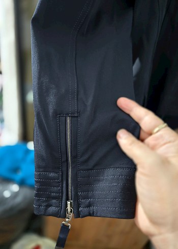 Fermuarlı Lacivert Kadın Ceket - Görsel 4