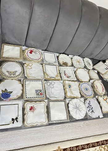 Vintage Nakışlı El Yapımı Peçeteler